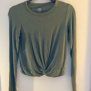 Aerie Real Soft small forest green long sleeve